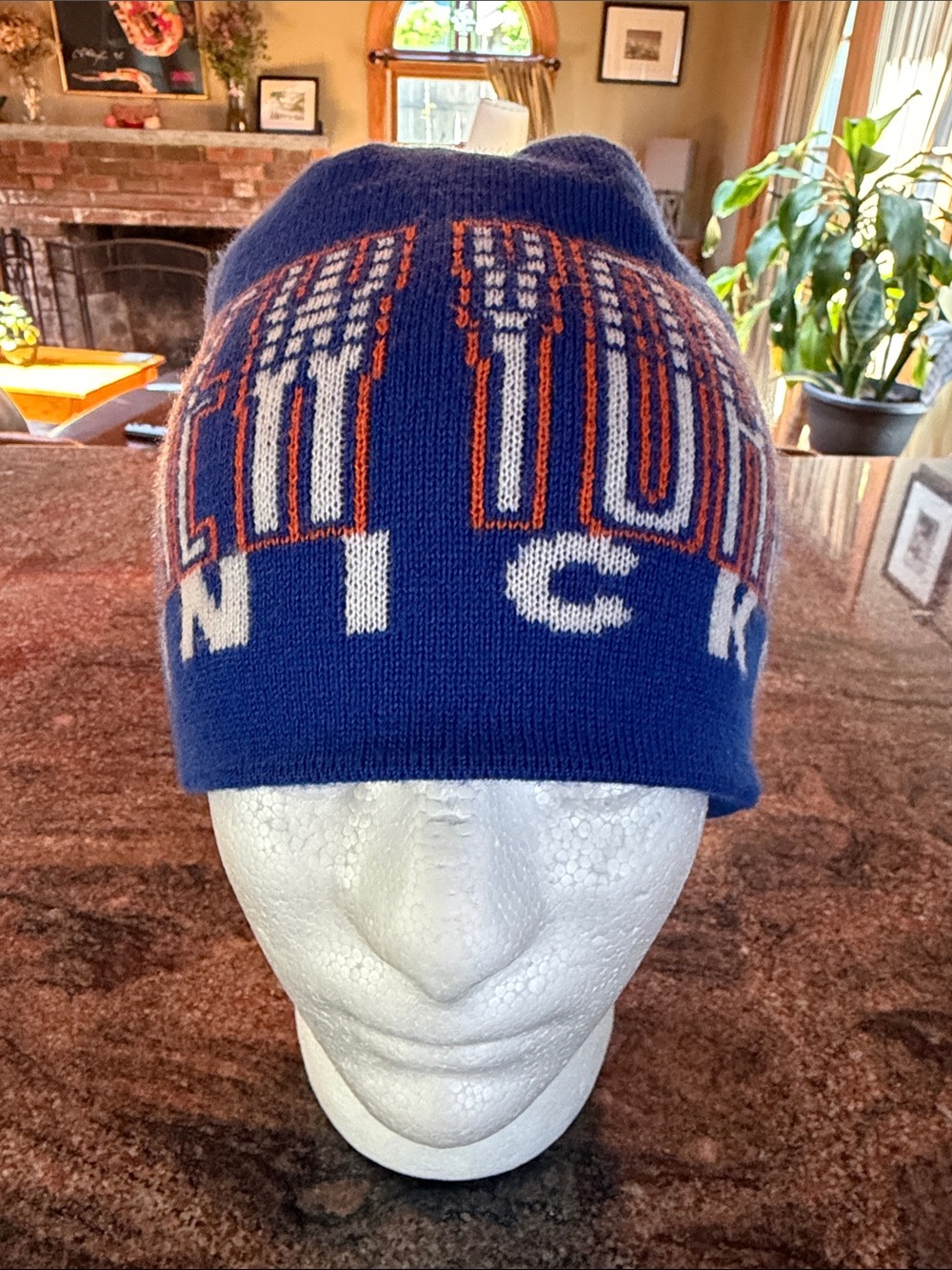 NY Knicks team color jacquarded Knit Beanie